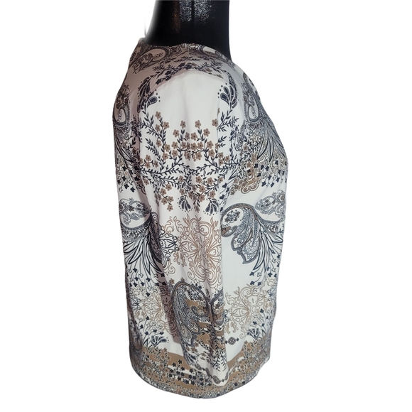 Charter Club Paisley Print Women's Top PM - Picture 3 of 6